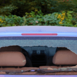 rear car window shattered